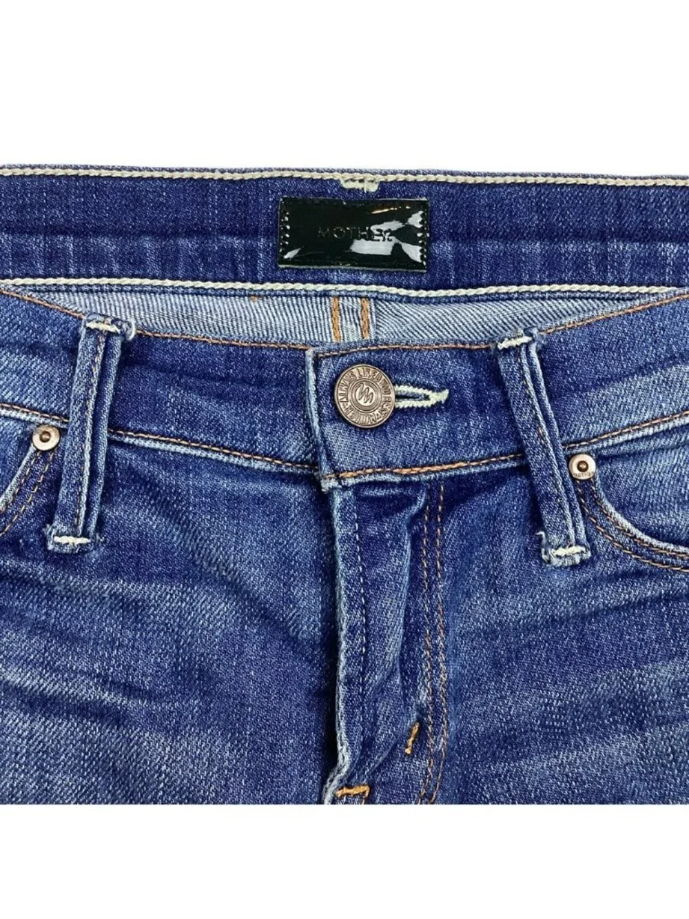Mother Short Short Cuffed Short Blue 24 